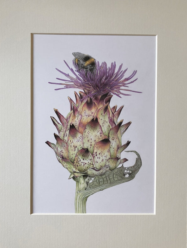 'Bumbling' (Bee on artichoke)