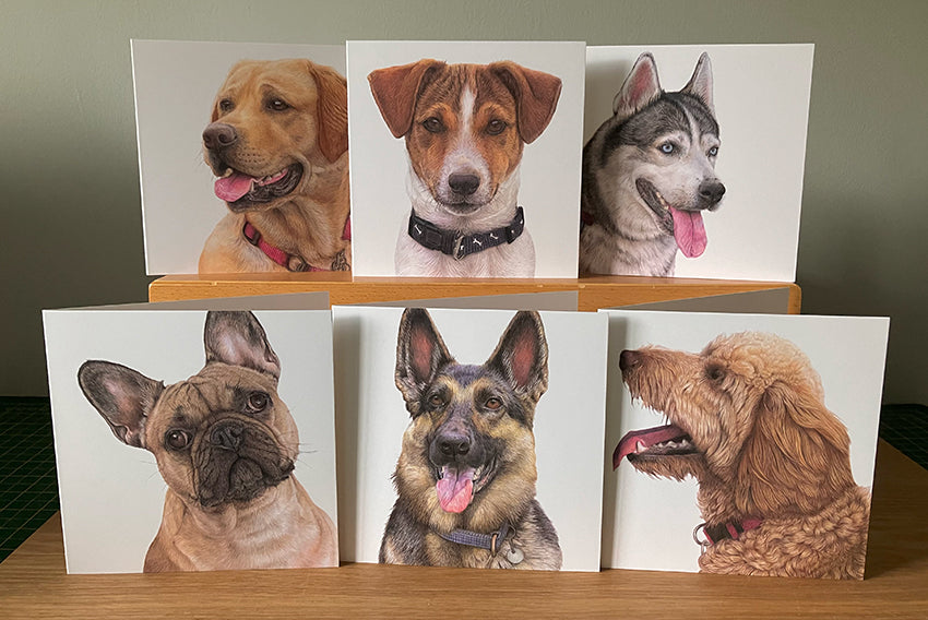6 x Premium Dog Cards (Set 1)