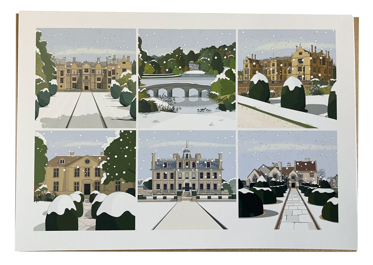 5 x Premium Winter Wonderland Christmas Cards