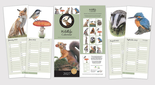 * COMING SOON * 2027 Slimline A3 Wildlife Wall Calendar
