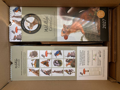 2027 Slimline Premium A3 Wildlife Wall Calendar