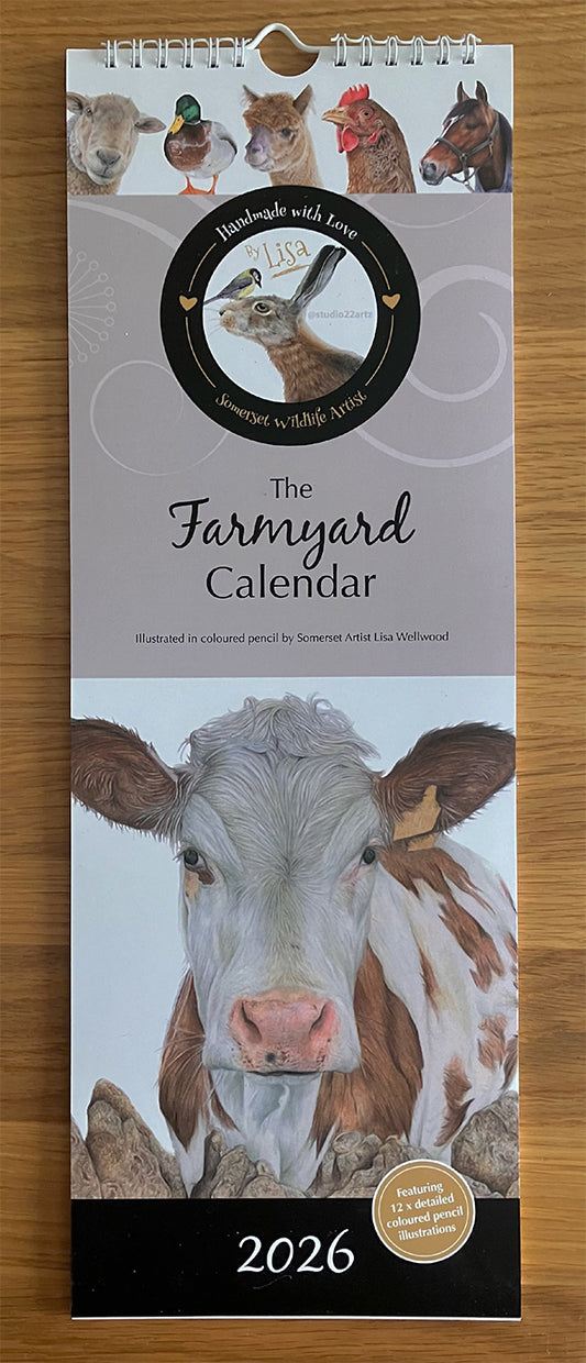 Premium Slimline A3 Farmyard Wall Calendar 2026 - INTERNATIONAL ORDERS ONLY