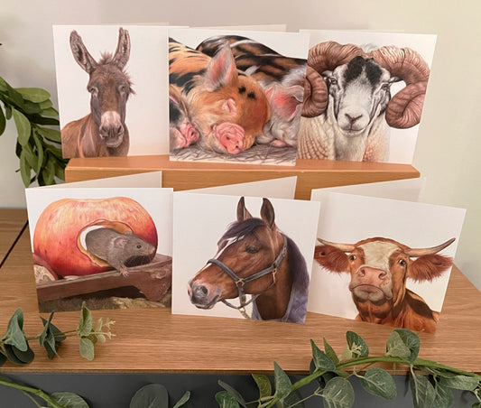 6 x Premium Farmyard Cards - Set 2