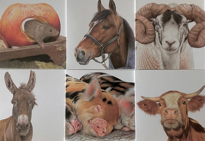 6 x Premium Farmyard Cards - Set 2