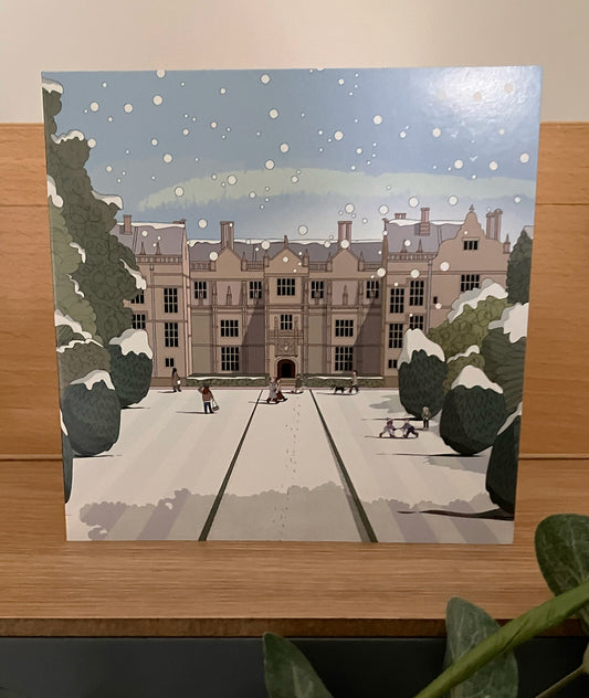 5 x Premium 'Montacute in the snow' - Blank seasonal card