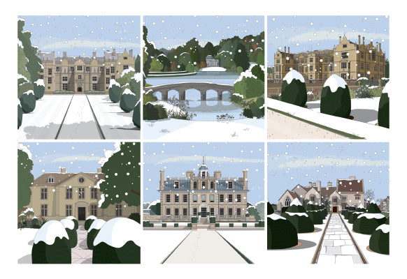 5 x Premium Winter Wonderland Christmas Cards