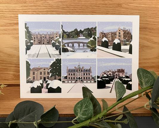 5 x Premium Winter Wonderland Christmas Cards